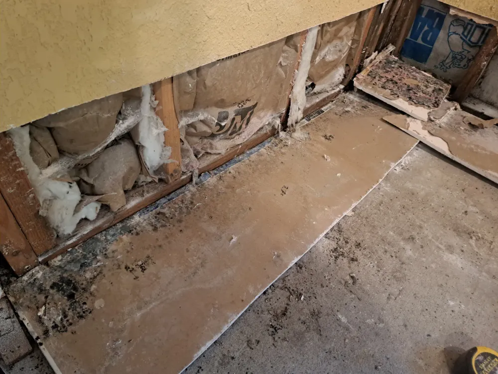 Garage water damage image